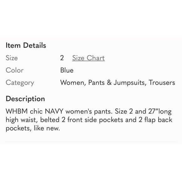 WHITE HOUSE BLACK MARKET | the tapered ankle pant navy blue 2 - Picture 8 of 8